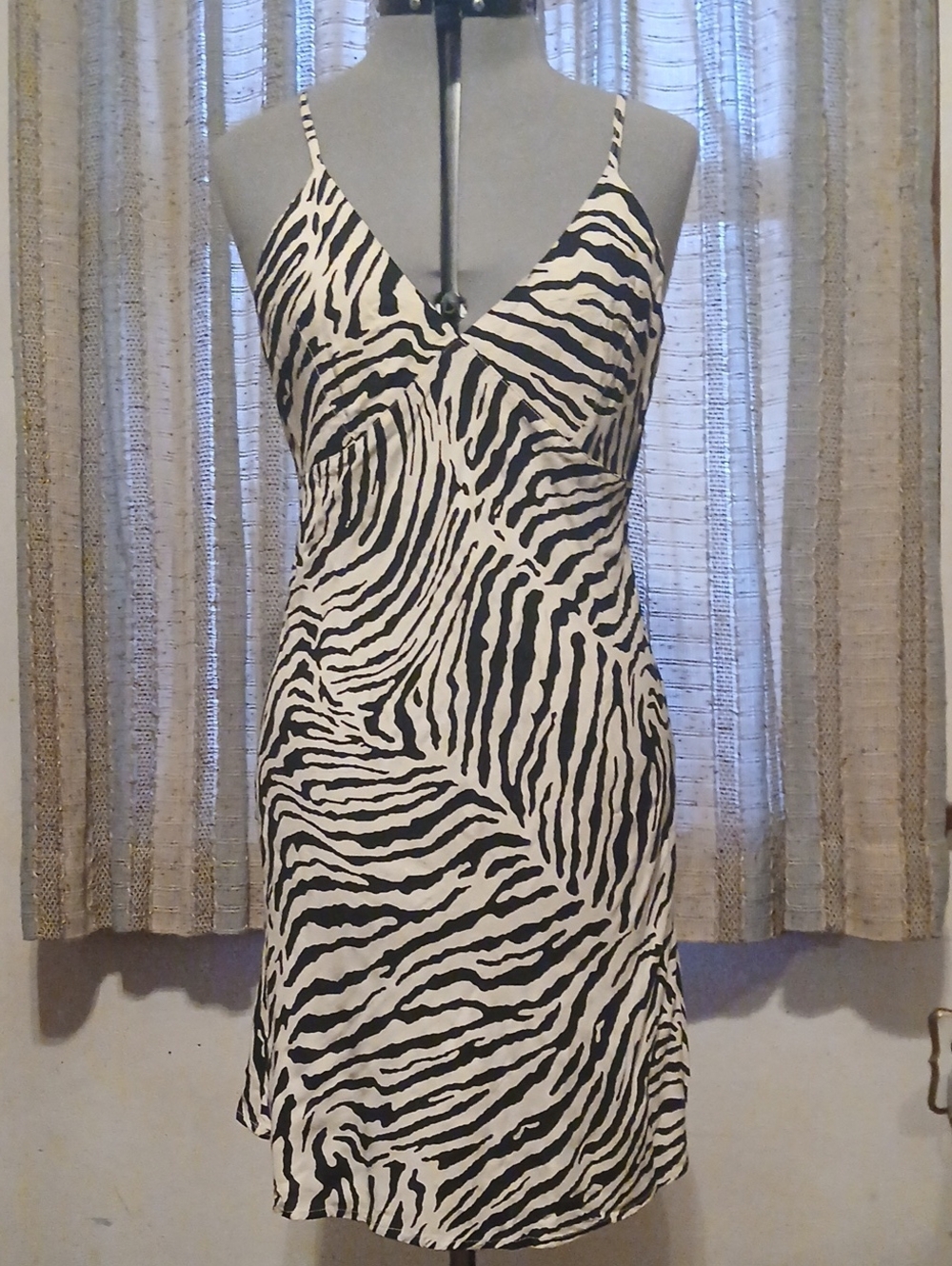 NWOT Tree of Life Black and White Zebra Print Mini Dress